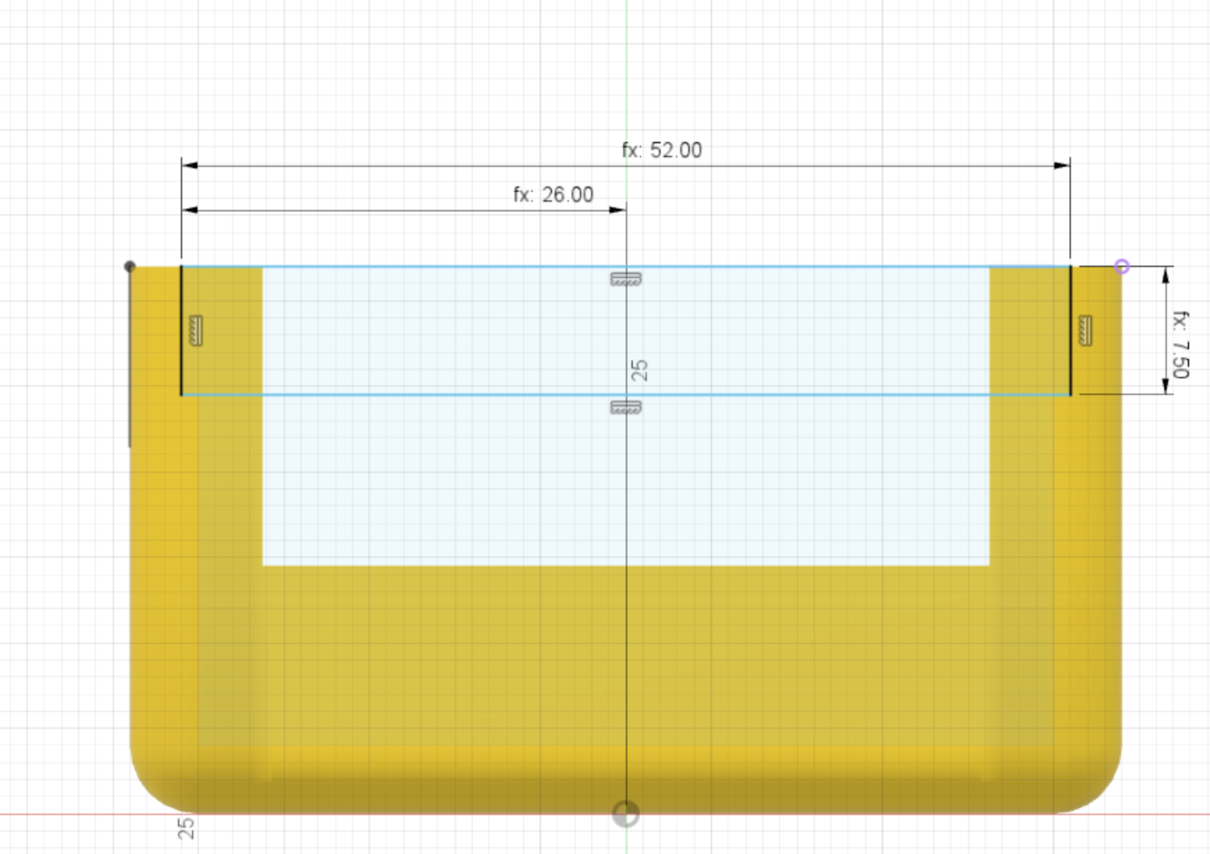 Chassis Back profile Cad Drawing