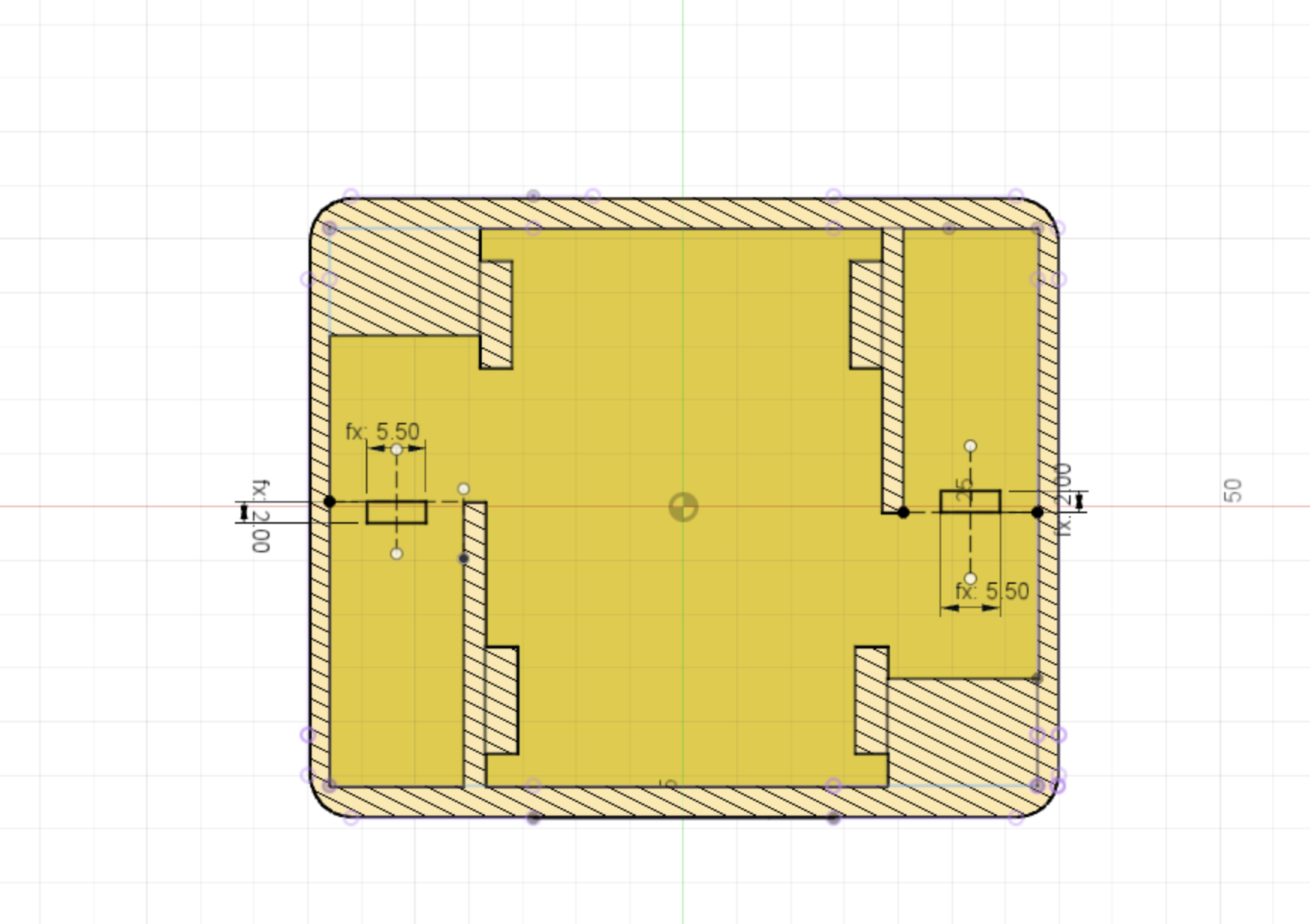 Chassis Motor nub profile Cad Drawing