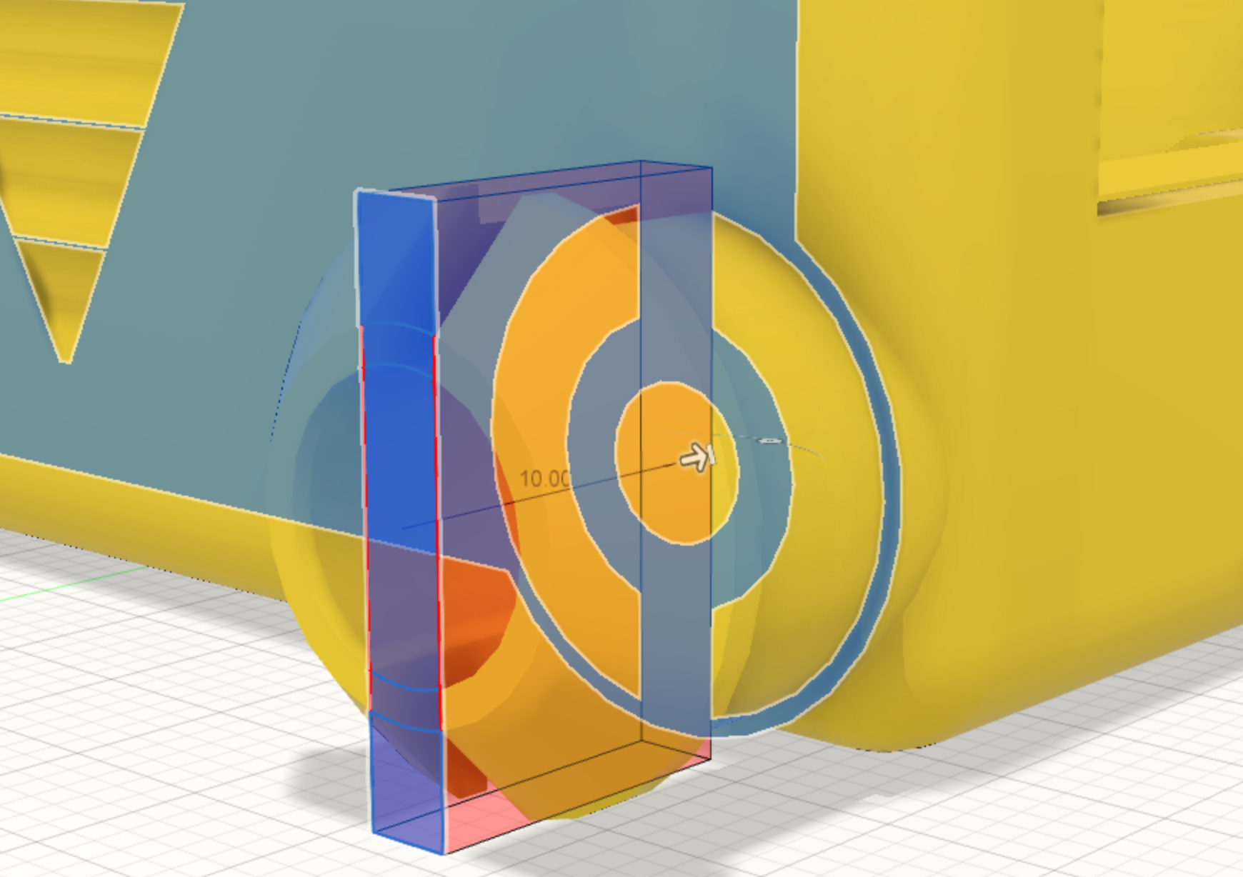 Chassis stub wheel cutout Cad Drawing