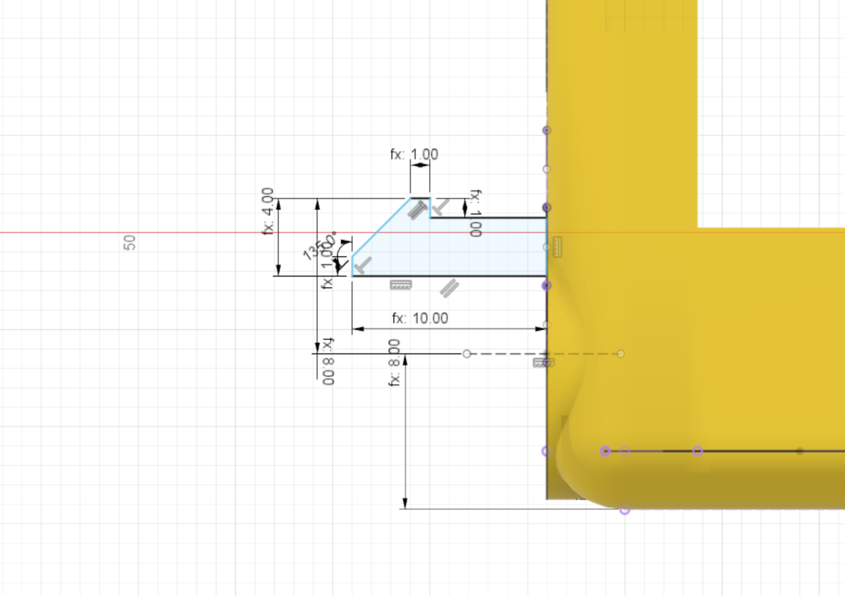 Chassis stub wheel profile Cad Drawing