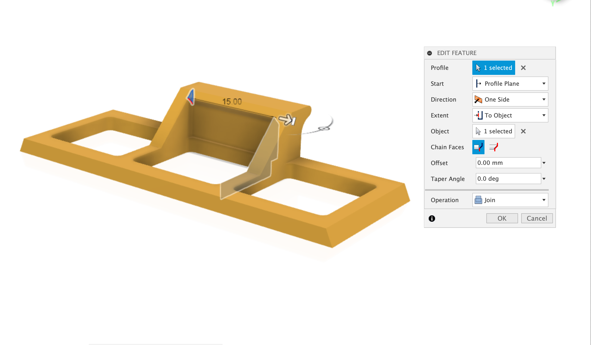 Extrude Front Chamfer Profile