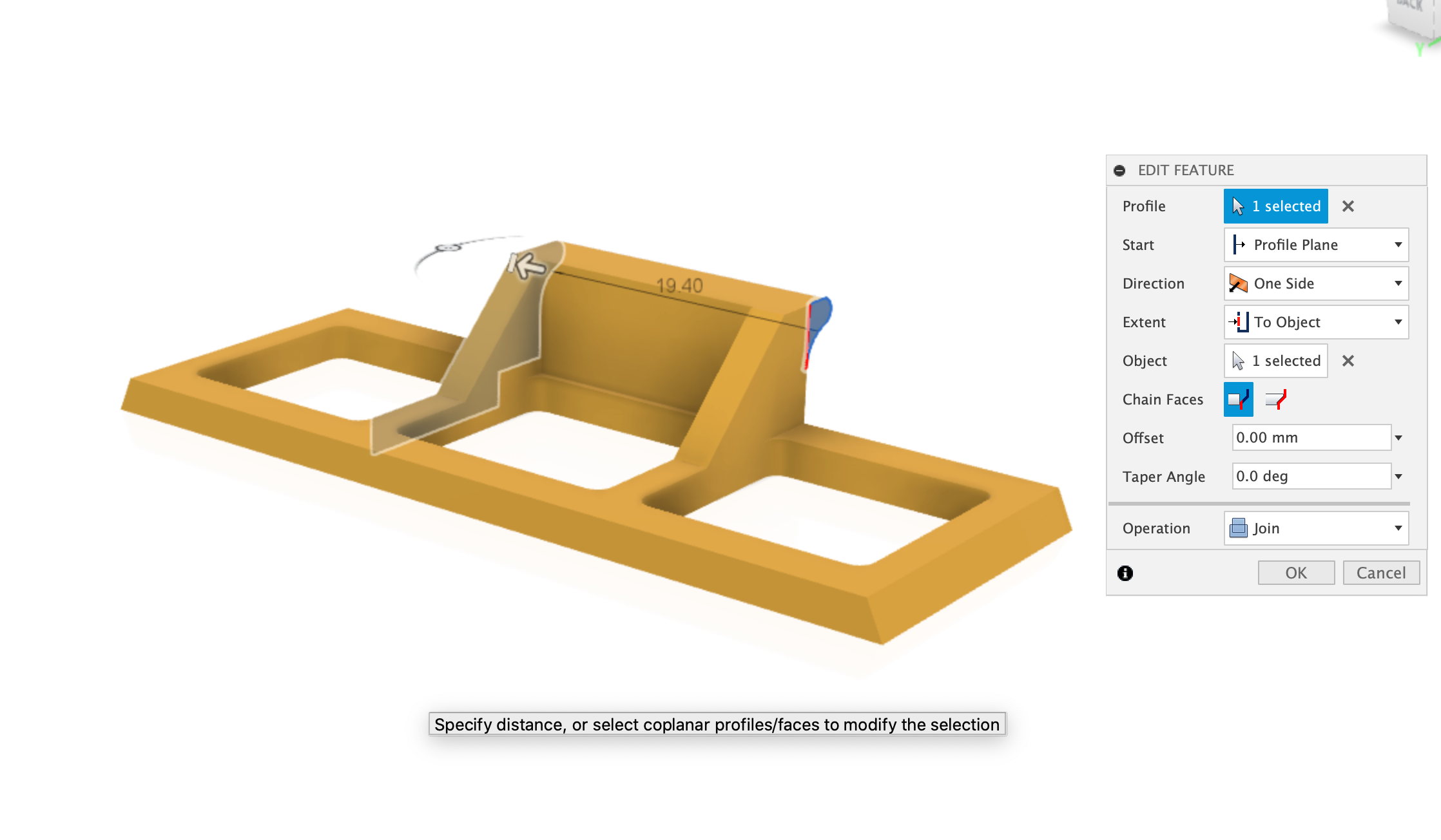 Extrude Battery Holder Profile